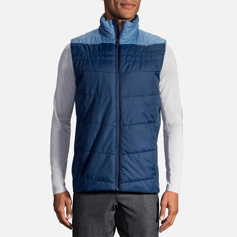 Brooks CASCADIA THERMAL Running Jackets Mens Online - Blue (UFK093456)